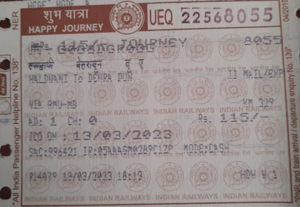 Haldwani Dehradun Train Ticket