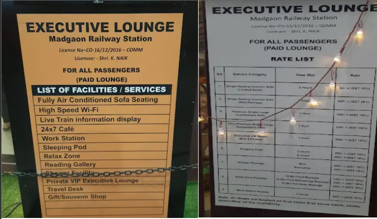 Cheap stay at Goa Executive Lounge Madgaon railway station